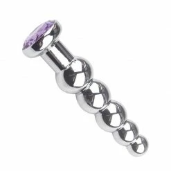 Kinky Cloth Jeweled Steel Beads Plug Anal Beads