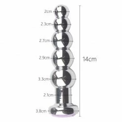 Kinky Cloth Jeweled Steel Beads Plug Anal Beads