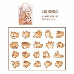 Kinky Cloth Kawaii Animal Box Stickers 40 Pcs/lot