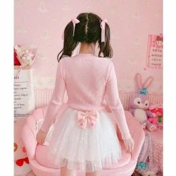 Kinky Cloth Kawaii Bow Tulle Mini Skirt Cosplay