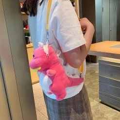 Kinky Cloth Kawaii Dinosaur Plush Backpack