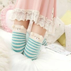 Kinky Cloth ABDL - Adult Baby Kawaii Fuzzy Animal Thigh High Socks