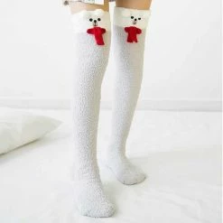Kinky Cloth ABDL - Adult Baby Kawaii Fuzzy Animal Thigh High Socks