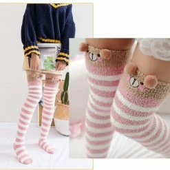 Kinky Cloth ABDL - Adult Baby Kawaii Fuzzy Animal Thigh High Socks