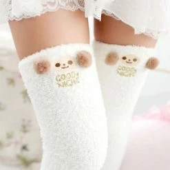 Kinky Cloth ABDL - Adult Baby Kawaii Fuzzy Animal Thigh High Socks