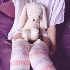 Kinky Cloth ABDL - Adult Baby Kawaii Fuzzy Animal Thigh High Socks