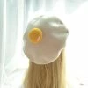 Kinky Cloth Kawaii Poached Egg Beret
