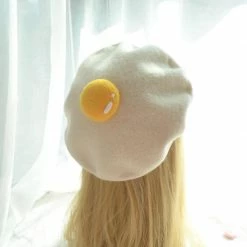 Kinky Cloth Kawaii Poached Egg Beret