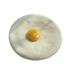 Kinky Cloth Kawaii Poached Egg Beret