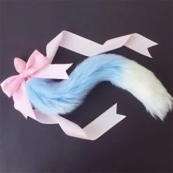 Kinky Cloth Cosplay Kawaii Soft Pastel With Bow Tail