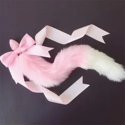 Kinky Cloth Cosplay Kawaii Soft Pastel With Bow Tail