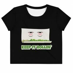Kinky Cloth Keep It Rollin Crop Top Tee Stoner