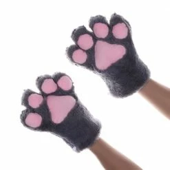 Kinky Cloth Kitten Paw Gloves