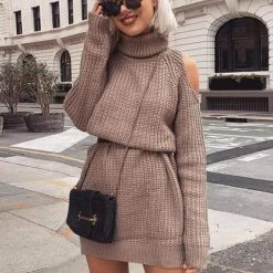 Kinky Cloth Knitted Sweater Dress