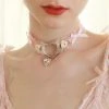 Kinky Cloth Lace Baby Doll Heart Choker ABDL - Adult Baby
