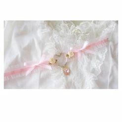 Kinky Cloth Lace Baby Doll Heart Choker ABDL - Adult Baby
