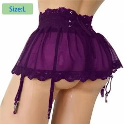 Kinky Cloth BDSM Lace Garter Belt Mesh Skirts 30 Kinky Cloth BDSM Lace Garter Belt Mesh Skirts
