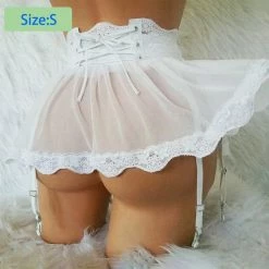 Kinky Cloth BDSM Lace Garter Belt Mesh Skirts 49 Kinky Cloth BDSM Lace Garter Belt Mesh Skirts