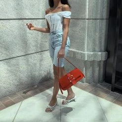 Kinky Cloth Lace Hook Bandage Corset Shirt