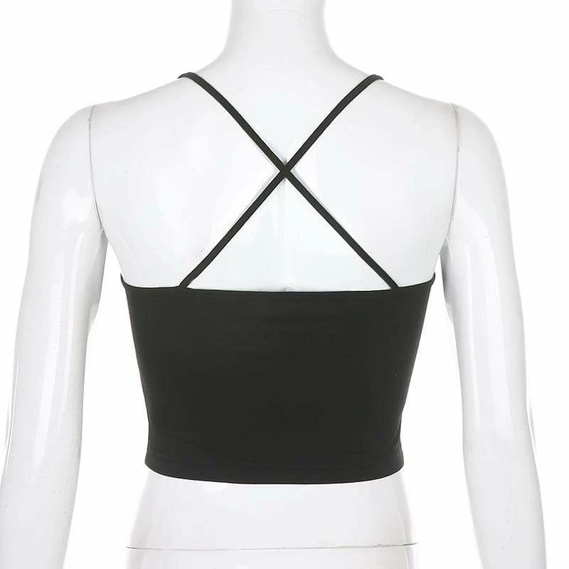 Kinky Cloth Lace Patchwork Cropped Split Cami Crop Tops 5 Kinky Cloth Lace Patchwork Cropped Split Cami Crop Tops