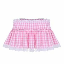 Kinky Cloth ABDL - Adult Baby Lace Plaid Mini Skirt