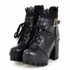 Kinky Cloth Footwear Lace Platform Ankle Boots