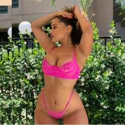 Kinky Cloth Lingerie & Panties Lace Push Up Bra & Thong Set