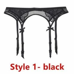 Kinky Cloth Lace Suspender Garter Belt