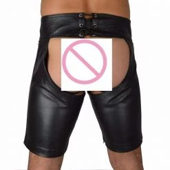 Kinky Cloth Goth Lace Up Open Crotch Shorts