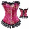 Kinky Cloth Goth Lace Up Pink Classic Plus Size Corset