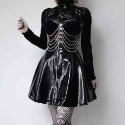 Kinky Cloth Goth Drape Chain Adjustable Harness