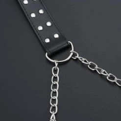 Kinky Cloth Leather Soft Stock Collar And Cuffs