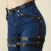 Kinky Cloth Leg Garter Harness BDSM