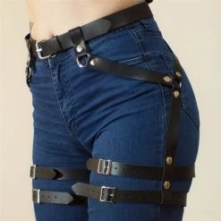 Kinky Cloth Leg Garter Harness BDSM