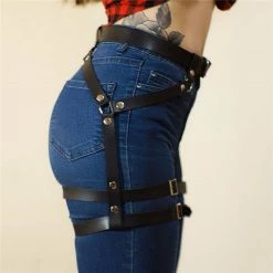 Kinky Cloth Leg Garter Harness BDSM