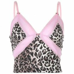 Kinky Cloth Top & Tees Leopard Print Camis Crop Top