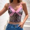 Kinky Cloth Top & Tees Leopard Print Camis Crop Top