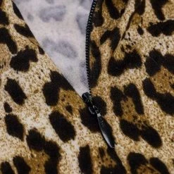 Kinky Cloth Leopard Print Zipper Bodysuit Cosplay