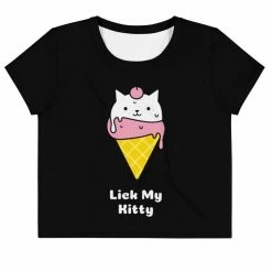 Kinky Cloth Lick My Kitty Crop Top Tee