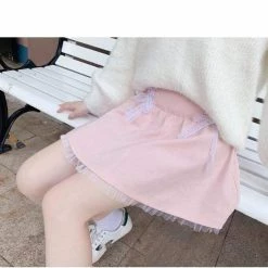 Kinky Cloth Cosplay Lolita Bow Lace Mini Skirt