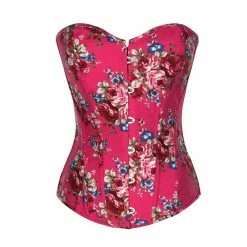 Kinky Cloth Lolita Flower Corset Overbust Corselet Cosplay
