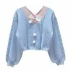 Kinky Cloth Lolita Knitted Sweater With Bow Top & Tees