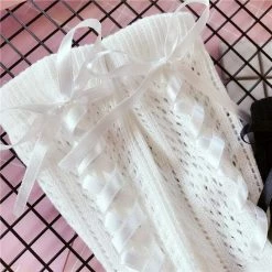 Kinky Cloth Lolita Lace Up Bowknot Socks 11 Kinky Cloth Lolita Lace Up Bowknot Socks