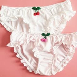 Kinky Cloth Cosplay Lolita Strawberry Cherry Ruffle Panties