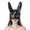 Kinky Cloth Long Ears Bunny Rivet Mask