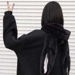 Kinky Cloth Pet Play Long Rabbit Ears Hooded Sweatshirt