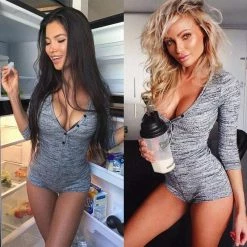 Kinky Cloth Top & Tees Long Sleeve Cozy Sweater Bodysuit