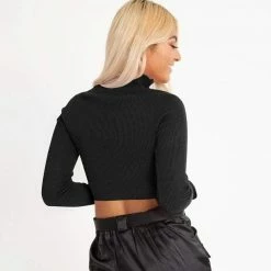 Kinky Cloth Raves & Festivals Long Sleeve Crop Top