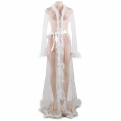 Kinky Cloth Long Transparent Sheer Lingerie Robe Dresses 21 Kinky Cloth Long Transparent Sheer Lingerie Robe Dresses