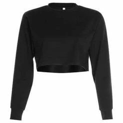 Kinky Cloth Top & Tees Loose Crop Top Sweatshirt